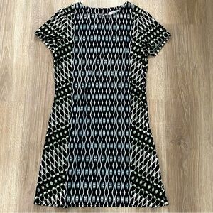 ⭐️3/$25 London Times Printed Jersey T-Shirt Shift Dress Sz 8P